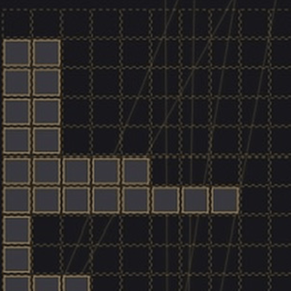 Blocks placed on the Oasis grid